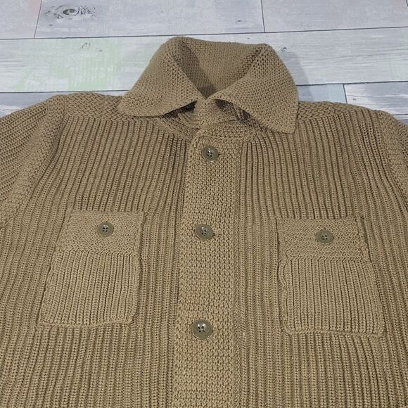 Olive LE 31 Heavy Sweater Cardigan sz (G) Large - Picture 2 of 5